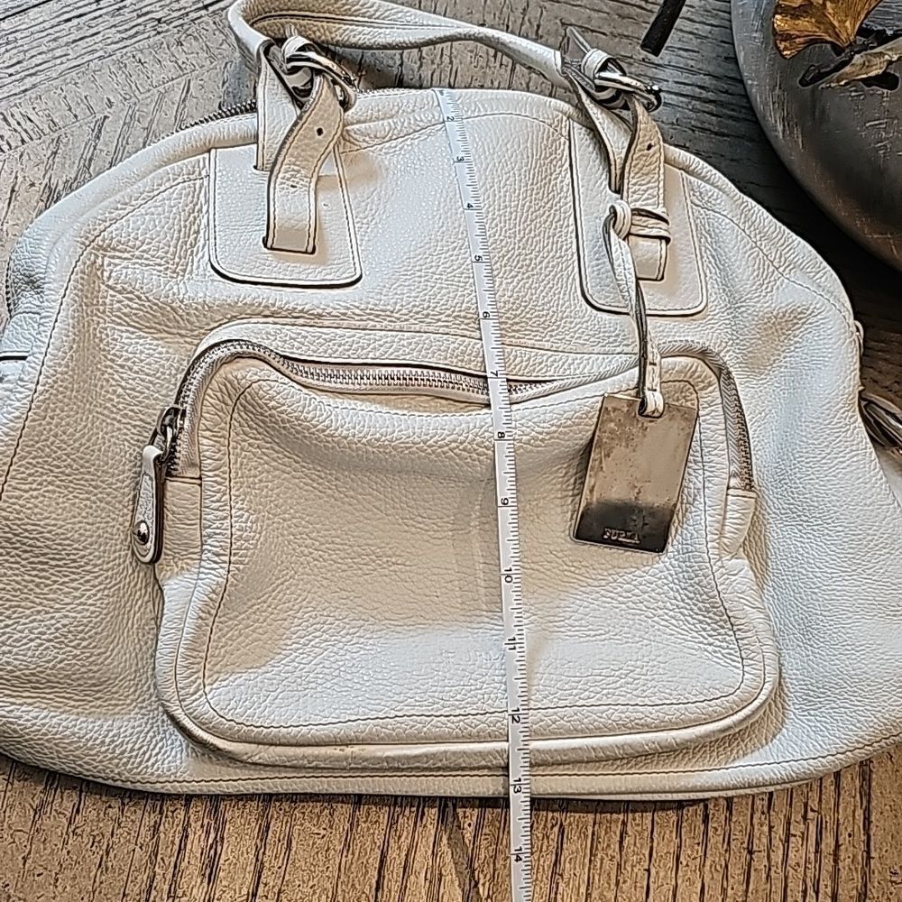 Off white Furla leather purse handbag - Picture 13 of 14